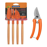 Kit Mini Jardinagem Tesoura Poda 5 Peças Tramontina