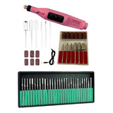 Kit Mini Lixadeira Elétrica Caneta Com Kit 30 Brocas Lixa