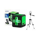 Kit Mini Nível Laser Verde 20m Suporte Magnético E Tripé Ajustável 1 1m Alta Precisão Nivelamento Sonoro Recarregável 2 Linhas