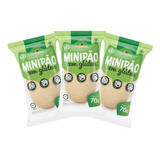 Kit Mini Pão Vegano Sem Glúten Leite E Lactose 70g Svb