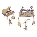 Kit Miniatura Instrumentos Musicais
