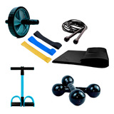 Kit Miniband Extensor Colchonete Halter Roda Corda