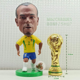 Kit Minicraque Cafu Brasil Mini Troféu Copa Do Mundo Metal