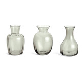 Kit Minivasos Em Vidro Verde Mart 3 Pcs