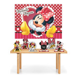Kit Minnie Disney Festa Infantil Painel 6 Displays