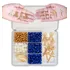 Kit Missangas Bolinhas Para Terço Nossa Senhora Azul Escuro