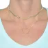 Kit Mix Gargantilha Colar Feminino Coração Banhada Ouro 18k