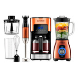 Kit Mixer 3 Em 1 C Cafeteira Digital Liquidificador 1 5l