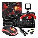 Kit Mobilador Para Celular Com Teclado   Mouse Led   Mouse Pad   Hub 4 Portas   Suporte De Celular Tripé  Micro USB   V8 