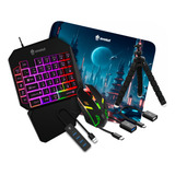Kit Mobilador Para Celular Teclado Mouse Hub Suporte Pad