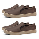 Kit Mocassim Sapatênis Estilo Confort Ortopédico Promocão