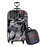 Kit Mochila Batman Liga Da Justica Rodinhas 3d Escolar Maxtoy