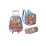 Kit Mochila Carrinho Lancheira Estojo Patrulha Canina 13430