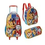 Kit Mochila Carrinho Lancheira Estojo Patrulha Canina 13440