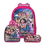 Kit Mochila Com Rodinhas Infantil Encanto Lancheira Térmica Estojo Escolar