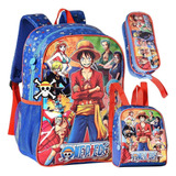 Kit Mochila Costas One Piece Lancheira Estojo Oficial