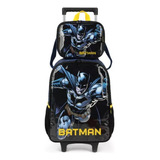 Kit Mochila De Rodinha Lancheira Térmica Batman Azul