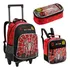 Kit Mochila De Rodinhas Estojo E Lancheira Escolar Infantil
