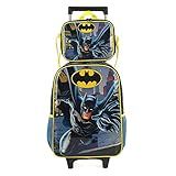 Kit Mochila De Rodinhas Lancheira Luxcel Batman Amarelo