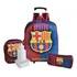 Kit Mochila Escolar Barcelona Juvenil Futebol Rodinhas G F5