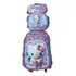 Kit Mochila Escolar De Rodinha Frozen Rosa Menina Lancheira
