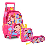 Kit Mochila Escolar De Rodinhas Infantil