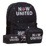 Kit Mochila Escolar Feminina Grande Now United Resistente