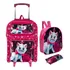 Kit Mochila Escolar Infantil Lancheira Rodinha Personagens
