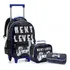 Kit Mochila Escolar Infantil Rodinhas Lancheira Estojo Gamer