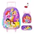 Kit Mochila Escolar Princesas Disney Infantil Tam G Rodinhas