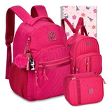 Kit Mochila Escolar Rebecca Bonbon E Estojo Rb Notebook