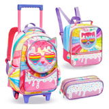 Kit Mochila Escolar Rodinha