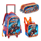 Kit Mochila Escolar Rodinhas