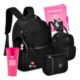 Kit Mochila Estojo Lancheira