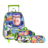 Kit Mochila Infantil Buzz Lightyear Toy Story Grande Rodinha