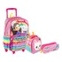 Kit Mochila Infantil Meninas A Casa Da Gabby Rodinhas Grande