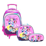 Kit Mochila Infantil Rodinha