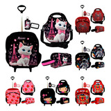 Kit Mochila Infantil Rodinhas