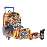 Kit Mochila Infantil Toy Story Woody Rodinhas Tam G Completo