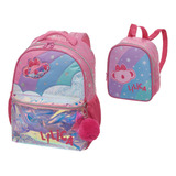 Kit Mochila Lancheira Costas