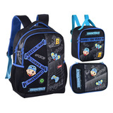 Kit Mochila Lancheira Estojo