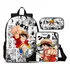 Kit Mochila Lancheira Estojo Naruto Escola Bolsa Infantil