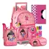 Kit Mochila Luluca Infantil Rodinha Escolar Lancheira Estojo