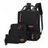 Kit Mochila Notebook + Bolsa Tiracolo + Necessaire Cor Preto Desenho Do Tecido Liso