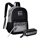 Kit Mochila Now United Original Estojo Brinde Resistente