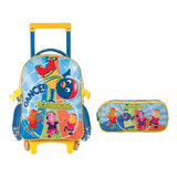 Kit Mochila Pequena Com Rodinha E Estojo Backyardigans