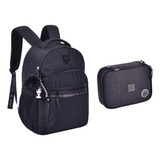 Kit Mochila Rebecca Bonbon Costas Estojo Box Preto 2025