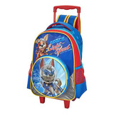 Kit Mochila Rodinha Carrinho Patrulha Dog Lancheira Térmica Cor Azul 1 Desenho Do Tecido Cachorro