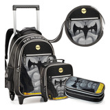 Kit Mochila Rodinha Estojo