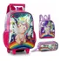 Kit Mochila Rodinha Infantil Feminina Grande Com Alça Costa
